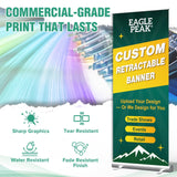 Custom Retractable Banner Stand with Your Business Logo - Eagle Peak
