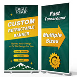 Custom Retractable Banner Stand with Your Business Logo - Eagle Peak