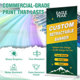 Custom Retractable Banner Stand with Your Business Logo - Eagle Peak