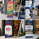 Custom Retractable Banner Stand with Your Business Logo - Eagle Peak