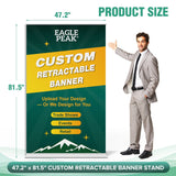 Custom Retractable Banner Stand with Your Business Logo - Eagle Peak