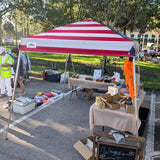 Day Tripper 8x8 Aluminum Super - Lightweight Slant Leg Pop Up Canopy with 3 Removable Walls - Eagle Peak Custom Canopy Tent