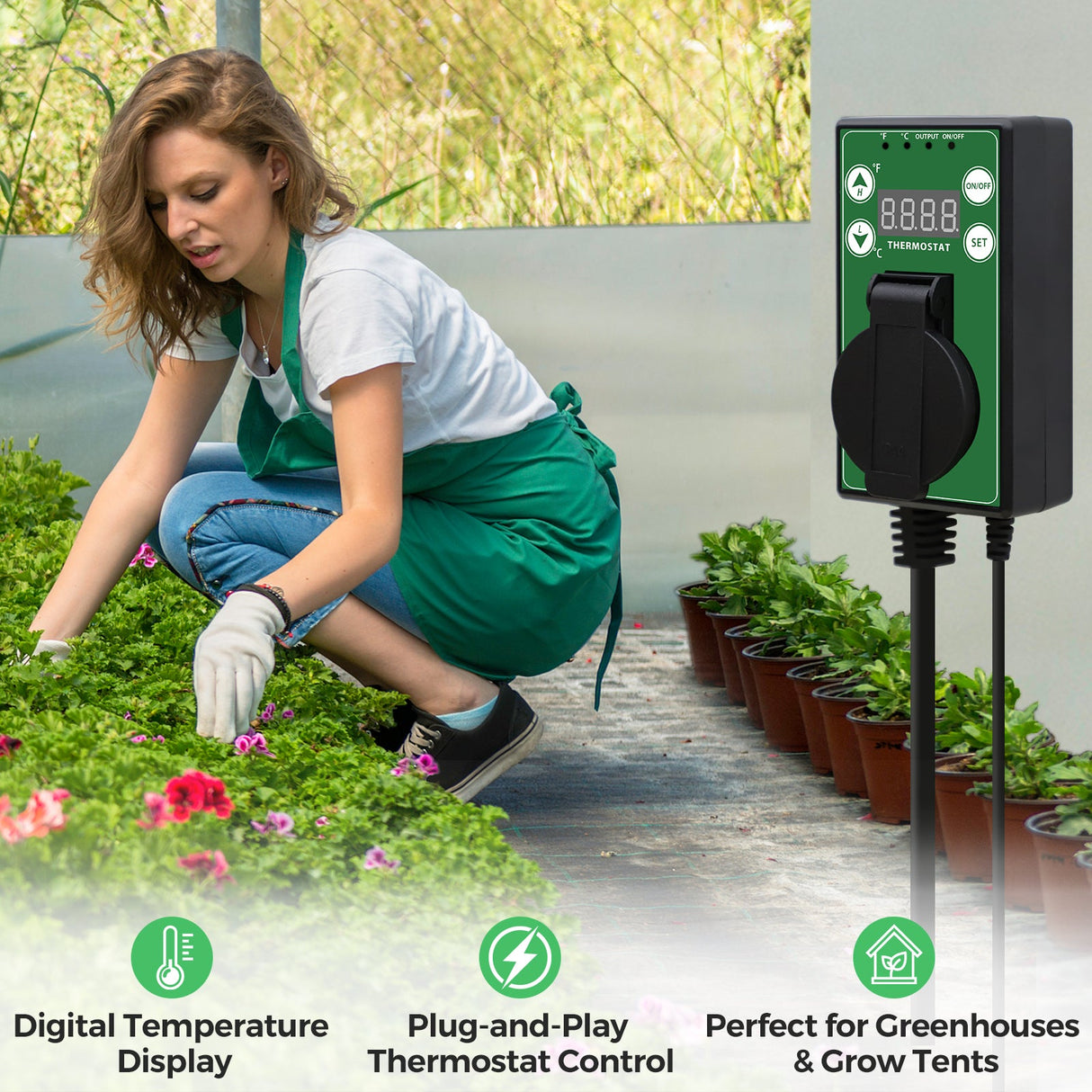 Digital Heat Mat Thermostat Controller, 15A/1500W, 1 Pack/2 Pack - Eagle Peak Custom Canopy Tent