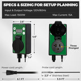 Digital Heat Mat Thermostat Controller, 15A/1500W, 1 Pack/2 Pack - Eagle Peak Custom Canopy Tent