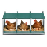 EAGLE PEAK 3/4/6/8/10 - Hole Wall Mounted Chicken Nesting Box (Green) - Eagle Peak Custom Canopy Tent