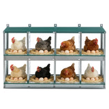 EAGLE PEAK 3/4/6/8/10 - Hole Wall Mounted Chicken Nesting Box (Green) - Eagle Peak Custom Canopy Tent