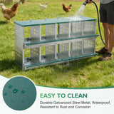 EAGLE PEAK 3/4/6/8/10 - Hole Wall Mounted Chicken Nesting Box (Green) - Eagle Peak Custom Canopy Tent