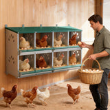 EAGLE PEAK 3/4/6/8/10 - Hole Wall Mounted Chicken Nesting Box (Green) - Eagle Peak Custom Canopy Tent