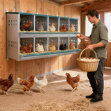 EAGLE PEAK 3/4/6/8/10 - Hole Wall Mounted Chicken Nesting Box (Green) - Eagle Peak Custom Canopy Tent