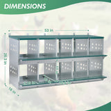 EAGLE PEAK 3/4/6/8/10 - Hole Wall Mounted Chicken Nesting Box (Green) - Eagle Peak Custom Canopy Tent