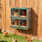 EAGLE PEAK 3/4/6/8/10 - Hole Wall Mounted Chicken Nesting Box (Green) - Eagle Peak Custom Canopy Tent