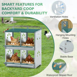 EAGLE PEAK 3/4/6/8/10 - Hole Wall Mounted Chicken Nesting Box (Green) - Eagle Peak Custom Canopy Tent
