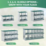 EAGLE PEAK 3/4/6/8/10 - Hole Wall Mounted Chicken Nesting Box (Green) - Eagle Peak Custom Canopy Tent