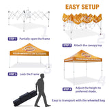 EAGLE PEAK CP100 Steel Square Leg Heavy Duty Commercial Custom Canopy Tent 10x10 - CLICK TO CONFIGURE - Package Prices Start at $599.00 - Eagle Peak Custom Canopy Tent