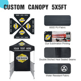 EAGLE PEAK E25 Custom Printed Canopy Tent 5x5 - CLICK TO CONFIGURE - Package Prices Start at $349.00 - Eagle Peak Custom Canopy Tent