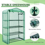EAGLE PEAK Extra Wide 4 - Tier Mini Greenhouse for Indoor Outdoor40’’ x 20’’ x 63.5’’, Green - Eagle Peak Canopy and Outdoor Products