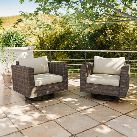 EAGLE PEAK Harbor Haven 1 PC, 2 PCS, 4 PCS Wicker Swivel Rocker Patio Chair - Eagle Peak Custom Canopy Tent