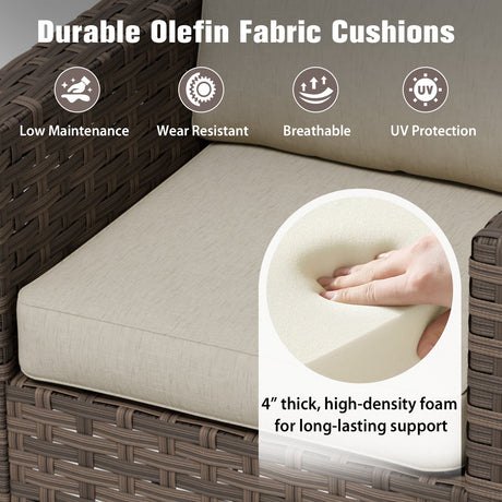 EAGLE PEAK Harbor Haven 1 PC,2 PCS, 4PCS Wicker Patio Chair - Eagle Peak Custom Canopy Tent