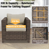 EAGLE PEAK Harbor Haven 1 PC,2 PCS, 4PCS Wicker Patio Chair - Eagle Peak Custom Canopy Tent