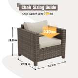 EAGLE PEAK Harbor Haven 1 PC,2 PCS, 4PCS Wicker Patio Chair - Eagle Peak Custom Canopy Tent