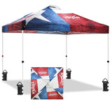 Eagle Peak SHADE GRAPHiX Easy Setup 10x10 Pop Up Canopy Tent with Digital Printed Tex - Eagle Peak Custom Canopy Tent