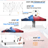 Eagle Peak SHADE GRAPHiX Easy Setup 10x10 Pop Up Canopy Tent with Digital Printed Tex - Eagle Peak Custom Canopy Tent