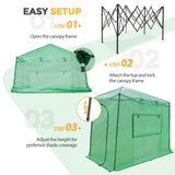 Easy Setup 10x5 Portable Lean to Pop Up Greenhouse - Eagle Peak