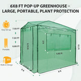 Easy Setup 8x6 Instant Pop Up Greenhouse - Eagle Peak