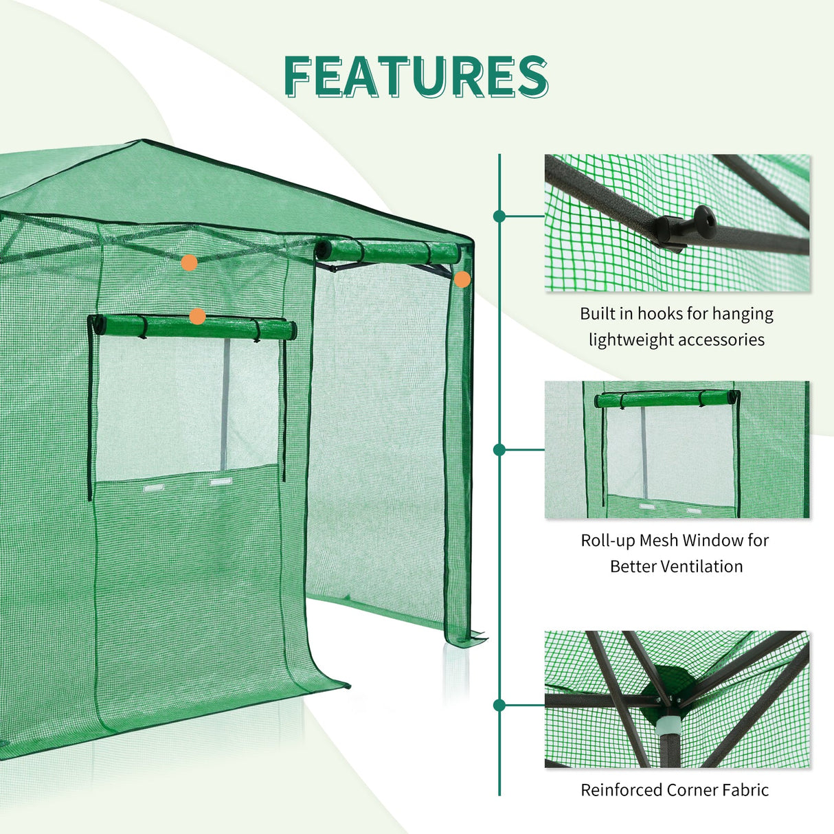 Easy Setup 8x6 Instant Pop Up Greenhouse - Eagle Peak