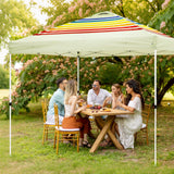 Easy Setup ColorRise Graphics Straight Leg 10x10 Pop Up Canopy Tent w/ 100 sqft of Shade - Eagle Peak Custom Canopy Tent