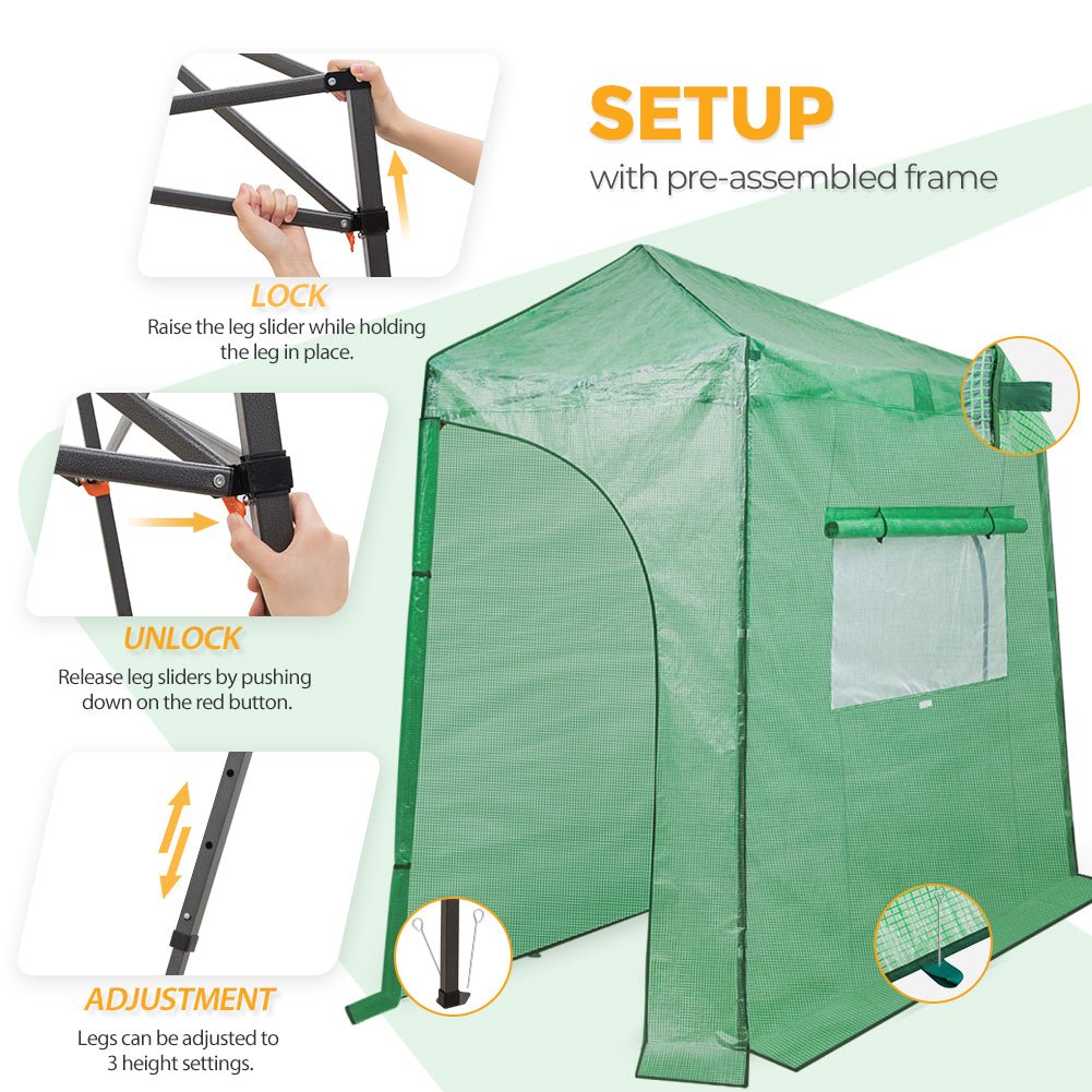 Easy Setup Instant 9x4 Pop Up Greenhouse - Eagle Peak