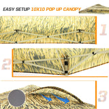 Easy Setup Straight Leg 10x10 Pop Up Canopy Tent Graphix Top w/ 100 sqft of Shade - Eagle Peak Custom Canopy Tent