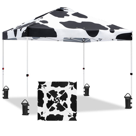 Easy Setup Straight Leg 10x10 Pop Up Canopy Tent Graphix Top w/ 100 sqft of Shade - Eagle Peak Custom Canopy Tent