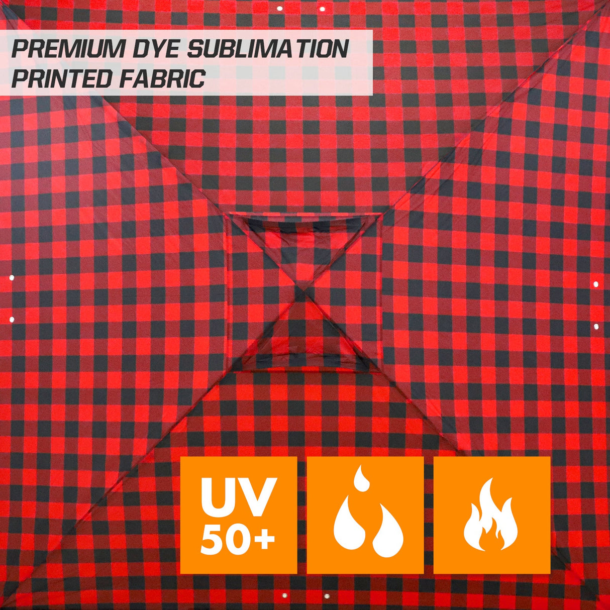 Easy Setup Straight Leg 10x10 Pop Up Canopy Tent Graphix Top w/ 100 sqft of Shade - Eagle Peak Custom Canopy Tent