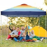 Easy Setup Straight Leg 10x10 Pop Up Canopy Tent Graphix Top w/ 100 sqft of Shade - Eagle Peak Custom Canopy Tent