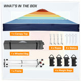 Easy Setup Straight Leg 10x10 Pop Up Canopy Tent Graphix Top w/ 100 sqft of Shade - Eagle Peak Custom Canopy Tent
