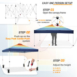 Easy Setup Straight Leg 10x10 Pop Up Canopy Tent Graphix Top w/ 100 sqft of Shade - Eagle Peak Custom Canopy Tent