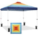 Easy Setup Straight Leg 10x10 Pop Up Canopy Tent Graphix Top w/ 100 sqft of Shade - Eagle Peak Custom Canopy Tent