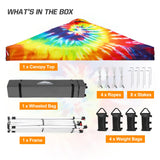 Easy Setup Straight Leg 10x10 Pop Up Canopy Tent Graphix Top w/ 100 sqft of Shade - Eagle Peak Custom Canopy Tent