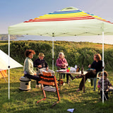 Easy Setup Straight Leg 10x10 Pop Up Canopy Tent Graphix Top w/ 100 sqft of Shade - Eagle Peak Custom Canopy Tent