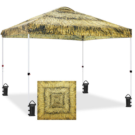 Easy Setup Straight Leg 10x10 Pop Up Canopy Tent Graphix Top w/ 100 sqft of Shade - Eagle Peak Custom Canopy Tent