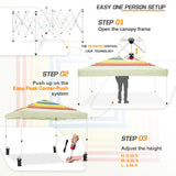 Easy Setup Straight Leg 10x10 Pop Up Canopy Tent Graphix Top w/ 100 sqft of Shade - Eagle Peak Custom Canopy Tent
