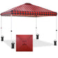 Easy Setup Straight Leg 10x10 Pop Up Canopy Tent Graphix Top w/ 100 sqft of Shade - Eagle Peak Custom Canopy Tent