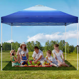 Easy Setup Straight Leg 10x10 Pop Up Canopy Tent Graphix Top w/ 100 sqft of Shade - Eagle Peak Custom Canopy Tent