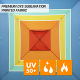 Easy Setup Straight Leg 10x10 Pop Up Canopy Tent Graphix Top w/ 100 sqft of Shade - Eagle Peak Custom Canopy Tent