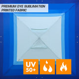 Easy Setup Straight Leg 10x10 Pop Up Canopy Tent Graphix Top w/ 100 sqft of Shade - Eagle Peak Custom Canopy Tent