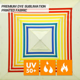 Easy Setup Straight Leg 10x10 Pop Up Canopy Tent Graphix Top w/ 100 sqft of Shade - Eagle Peak Custom Canopy Tent