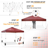 Easy Setup Straight Leg 10x10 Pop Up Canopy Tent Graphix Top w/ 100 sqft of Shade - Eagle Peak Custom Canopy Tent