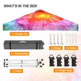 Easy Setup Straight Leg 10x10 Pop Up Canopy Tent Graphix Top w/ 100 sqft of Shade - Eagle Peak Custom Canopy Tent