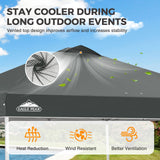 Easy Setup Straight Leg 10x10 Pop Up Canopy Tent w/ 100 sqft of Shade - Eagle Peak®